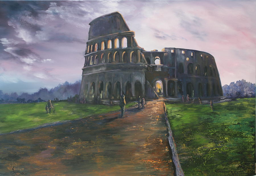 Coliseum Rome Painting by Jean Walker