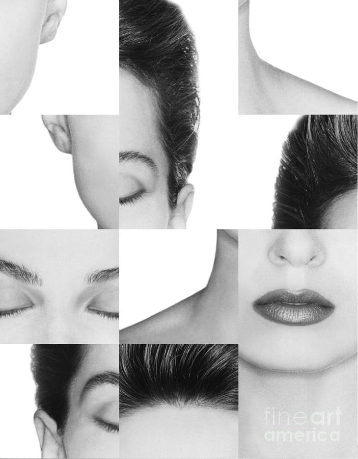 Collage Of A Womans Face Photograph by Dennis Potokar