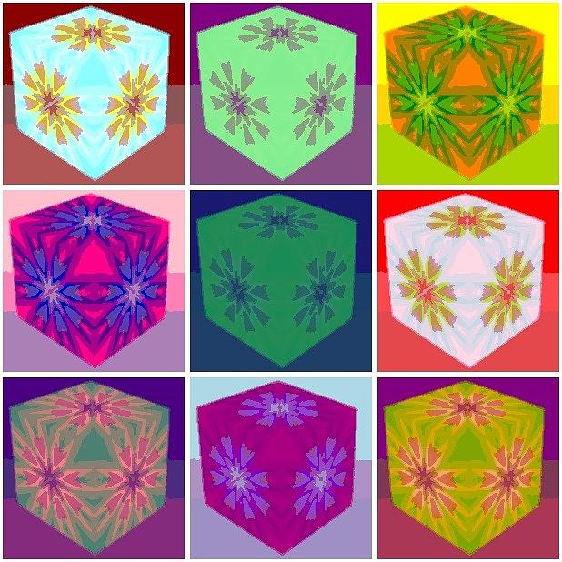 Collage of Fractal Cubes Painting by Bruce Nutting