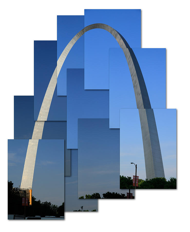 Collage of St Louis arch Photograph by Garry McMichael