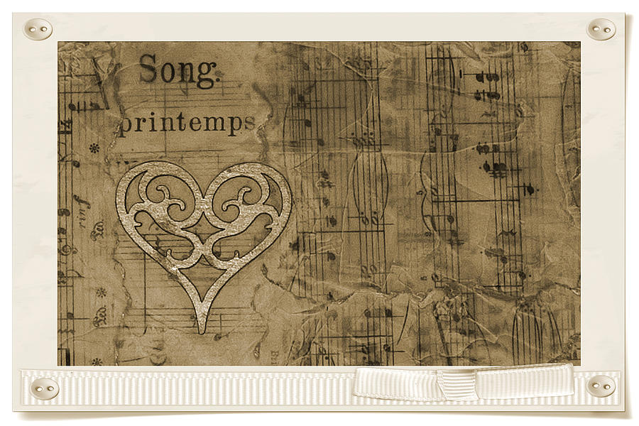Collage Of Vintage Sheet Music - Beeswax Photograph by Sandra Foster