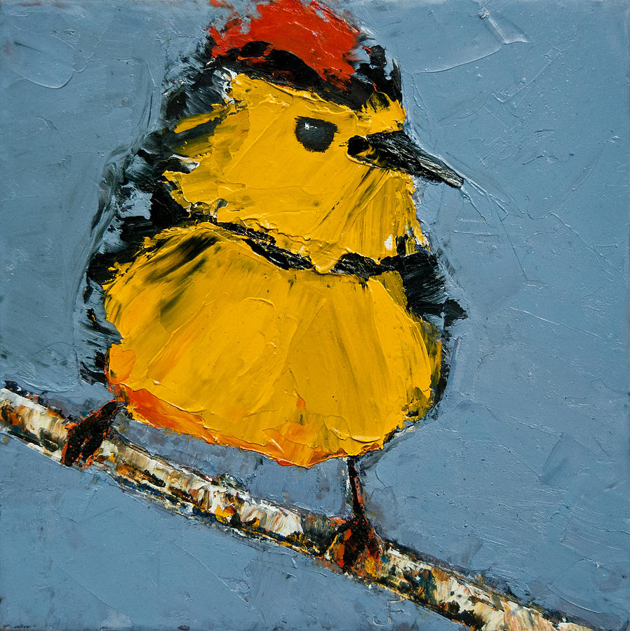 Collard Redstart Painting by Jani Freimann