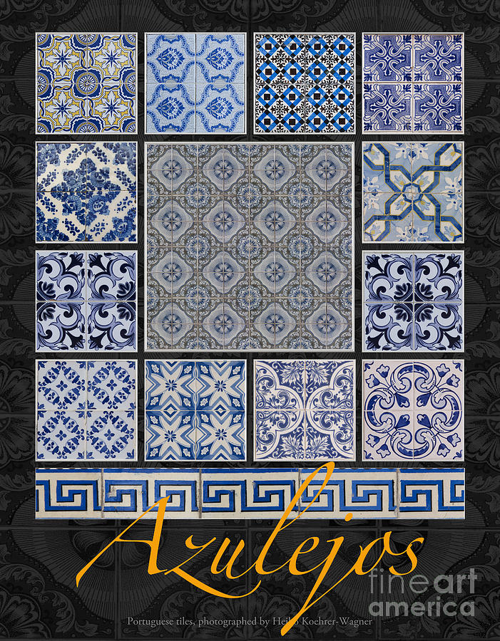 Collection of Blue Colored Portuguese Tile-Works Photograph by Heiko Koehrer-Wagner
