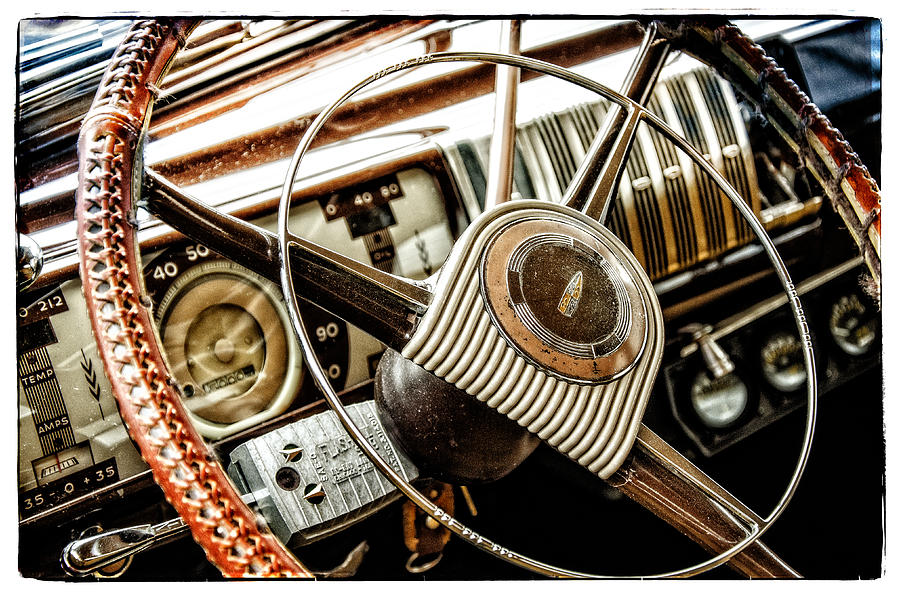 Steering Right Steering Wheel Collector Car Photograph by Roxy Hurtubise