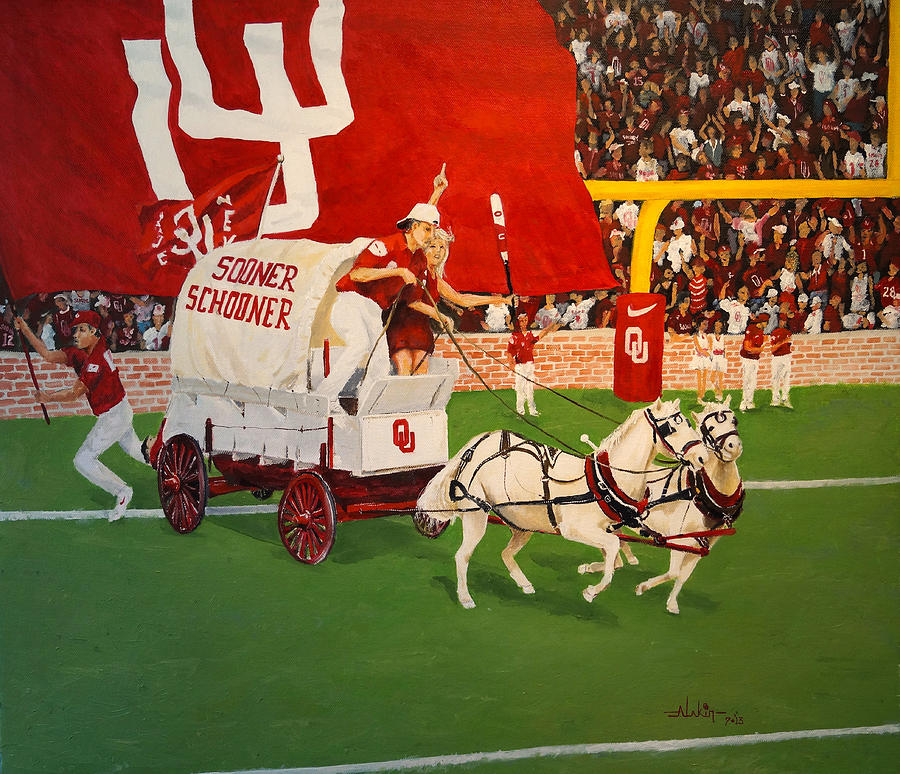College Football in America Painting by Alan Lakin