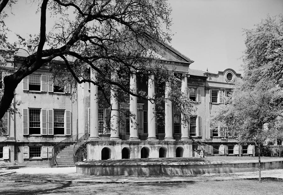 Vintage Photograph - College of Charleston Main Building 1940 by Mountain Dreams