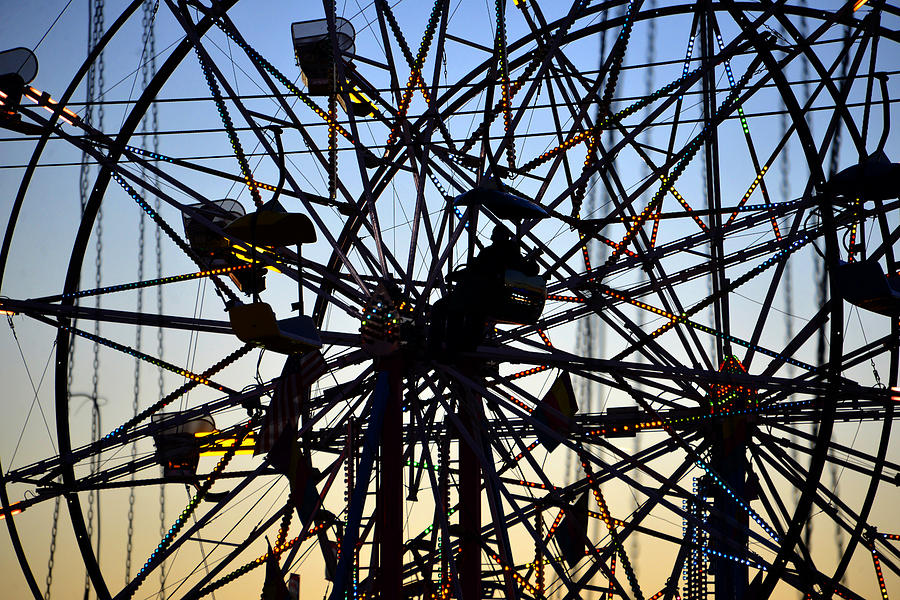 Colliding Ferris Wheels Photograph by David Lee Thompson