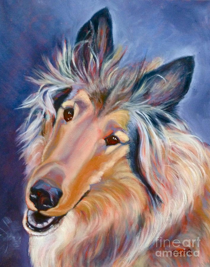 Collie Star Painting by Susan A Becker