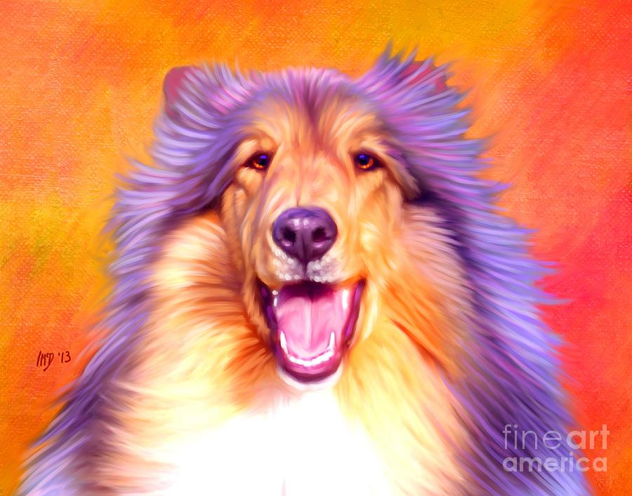 Dog Painting - Collie by Iain McDonald