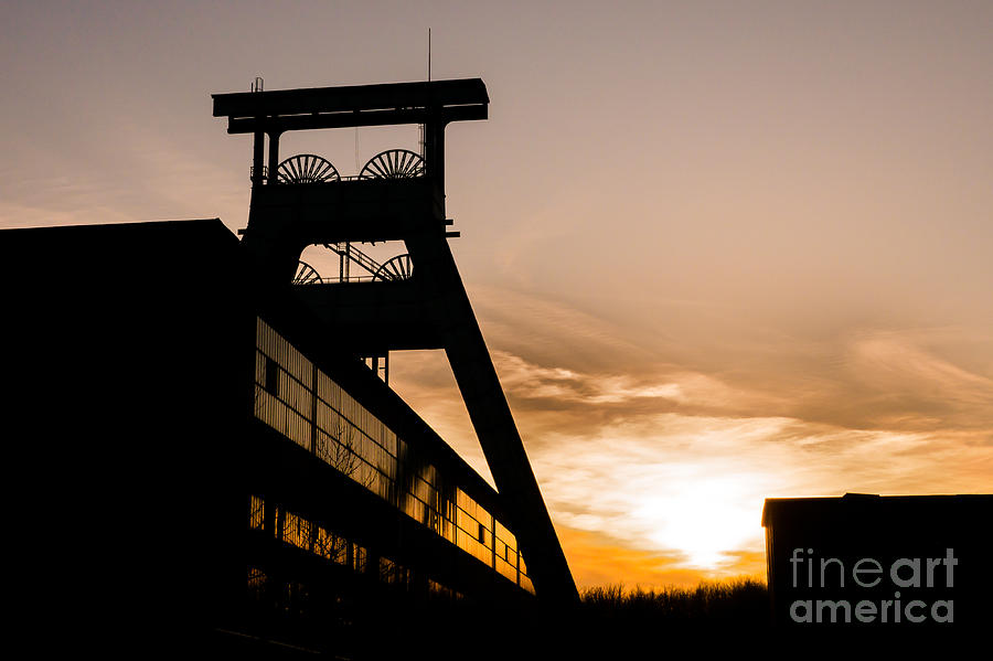 Colliery In Sunset Photograph