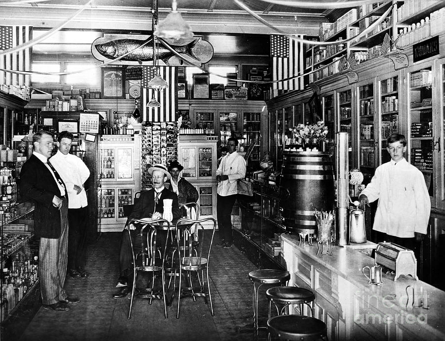 Collins Pharmacy, 1914 Photograph by Granger