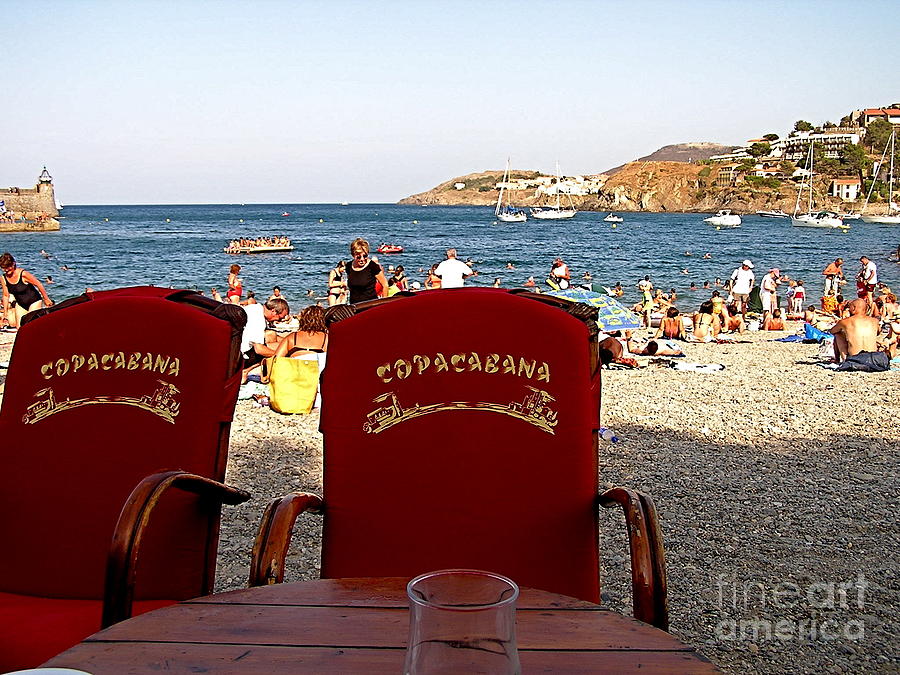 Boat Photograph - Collioure Beach Cafe  by France  Art
