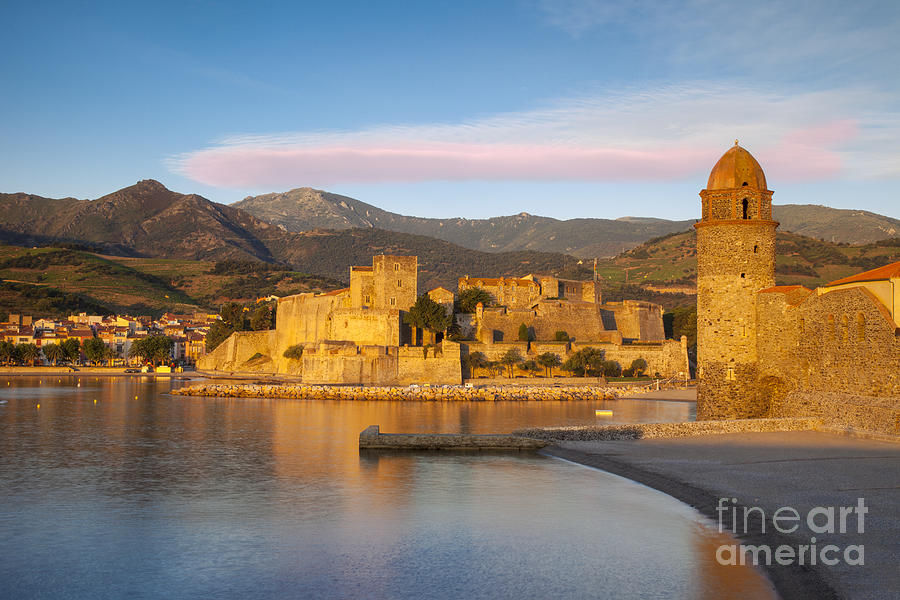 Castle Photograph - Collioure Dawn - France by Brian Jannsen