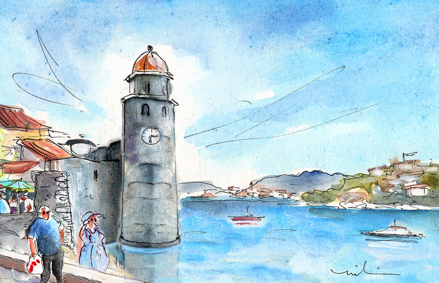 Collioure Tower Painting by Miki De Goodaboom