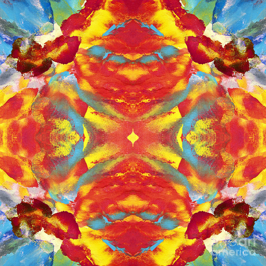 Collision of Color Kaleidoscope Painting by Pattie Calfy