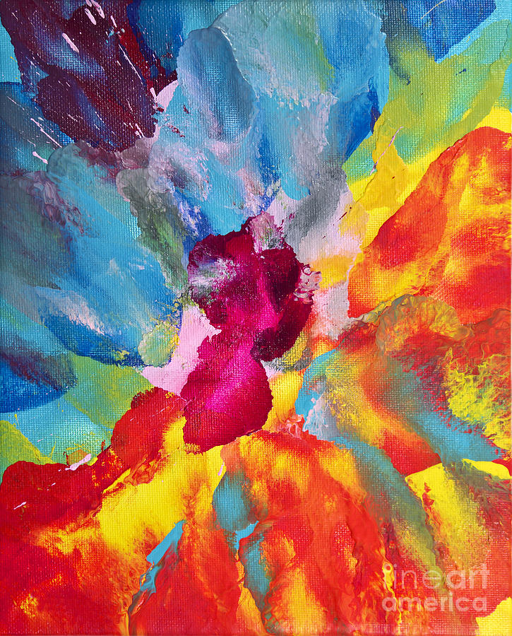 Abstract Painting - Collision of Color by Pattie Calfy