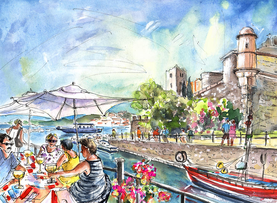 Collioure Harbour 02 Painting by Miki De Goodaboom
