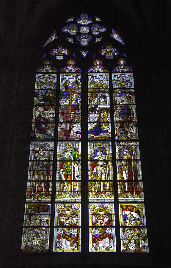 Landmark Photograph - Cologne Cathedral Stained Glass Window of the Nativity by Teresa Mucha