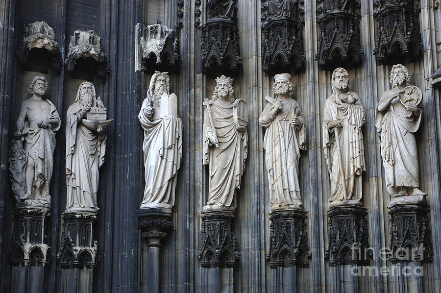 Cologne Cathedral Statuary Photograph by Bob Christopher