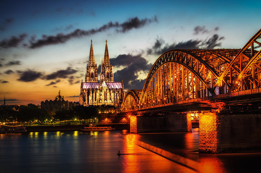 Architecture Photograph - Cologne Cathedral Sunset by Aaron Choi