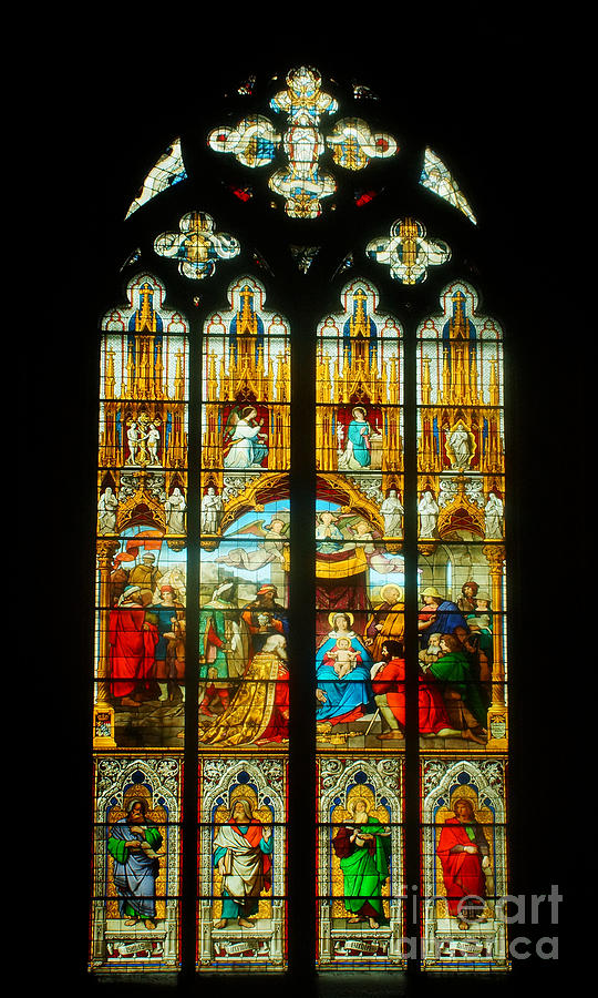 Cologne cathedral window 1 Photograph by Rudi Prott