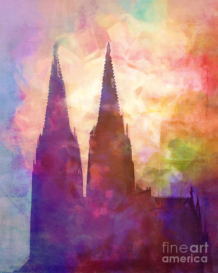Cologne Lights Painting by Lutz Baar