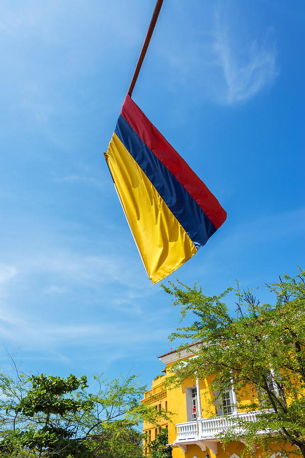 Colombian Flag and Blue Sky Photograph by Jess Kraft - Fine Art America