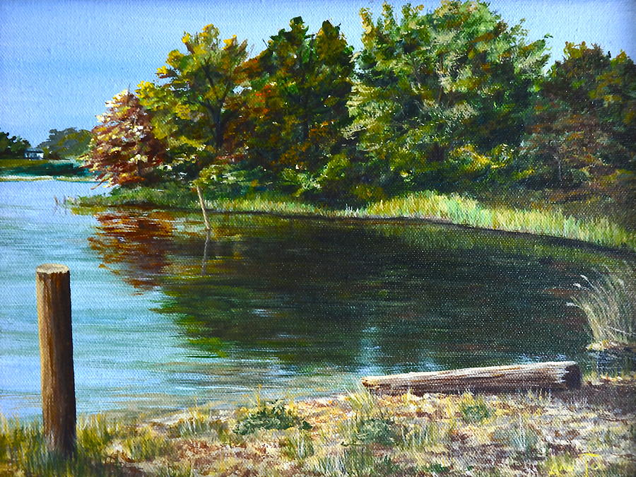 Colonial Beach Painting by AnnaJo Vahle