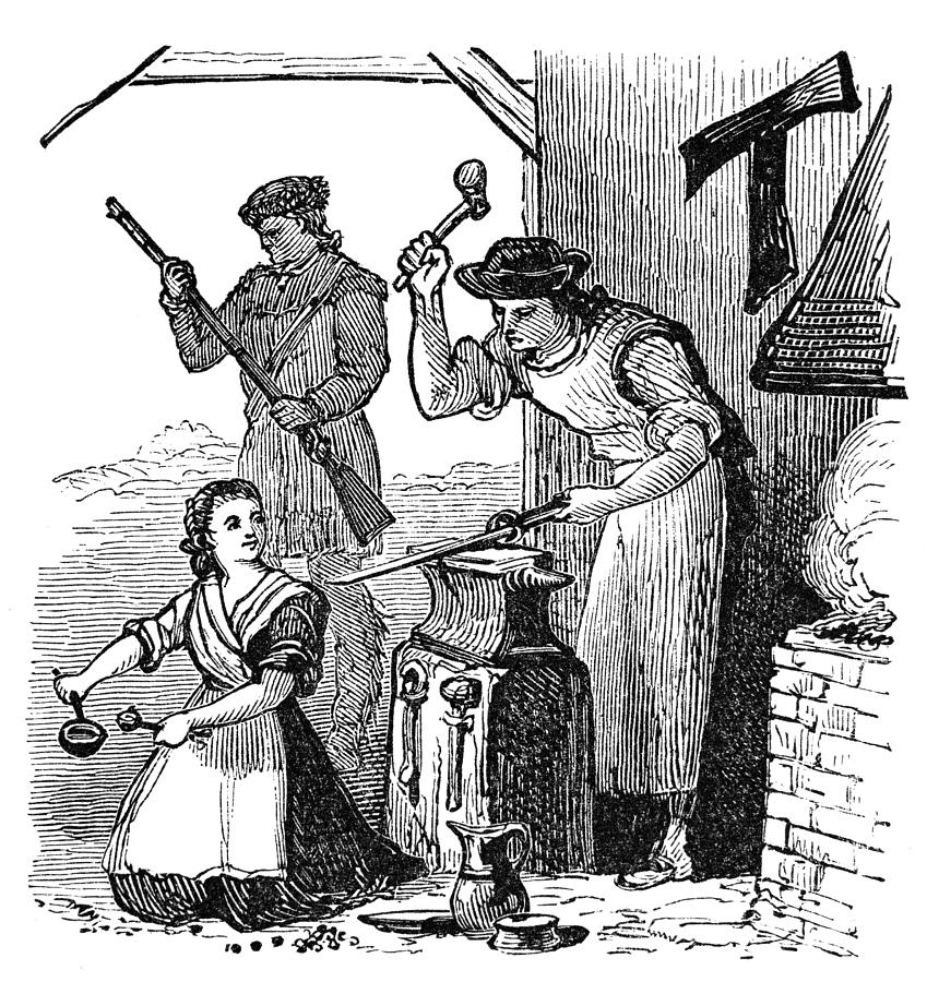 colonial blacksmith clip art