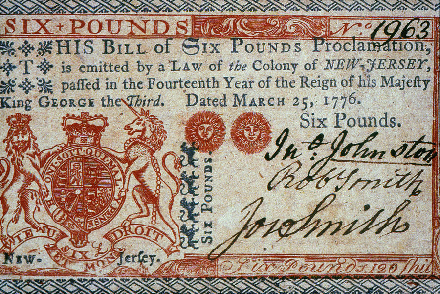Colonial Currency, 1776 Photograph by Granger