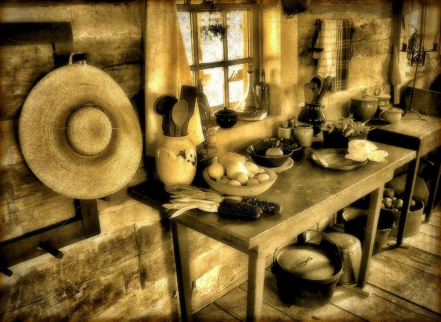 Vegetable Photograph - Colonial Kitchen by Jean Goodwin Brooks