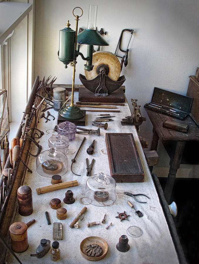 Colonial Watchmakers Workbench Photograph by Dave Mills