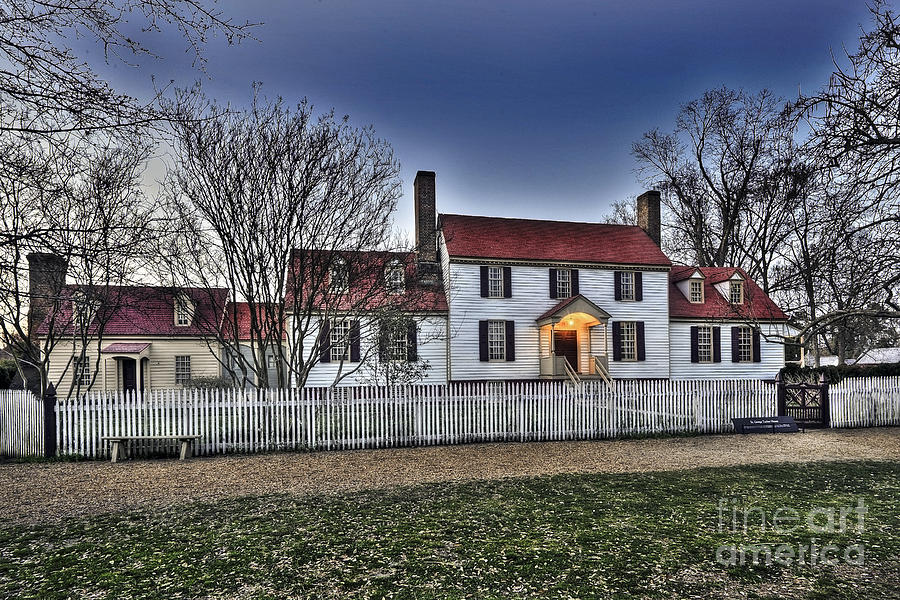Colonial Williamsburg George Tucker House Photograph by  Gene  Bleile Photography 
