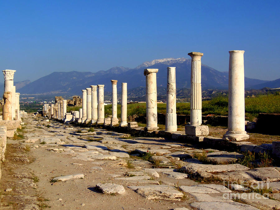 Colonnaded Road Laodicea  Photograph by Lou Ann Bagnall