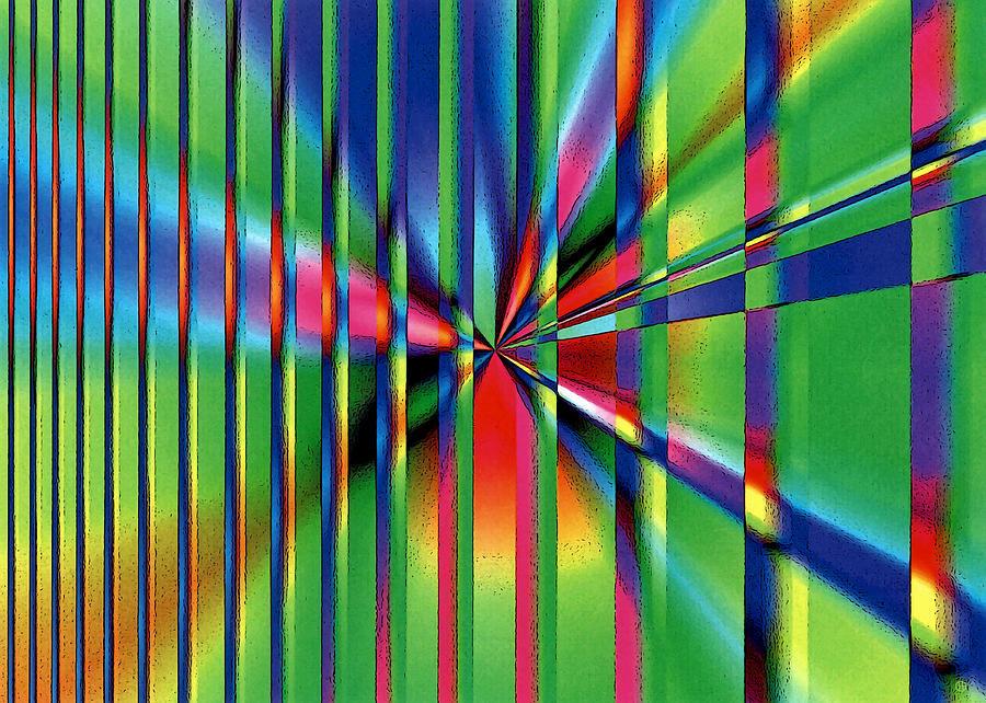 Color Burst Bars Digital Art by Gary Olsen-Hasek