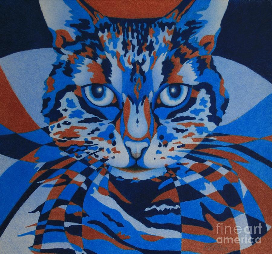 Color Cat III Painting by Pamela Clements