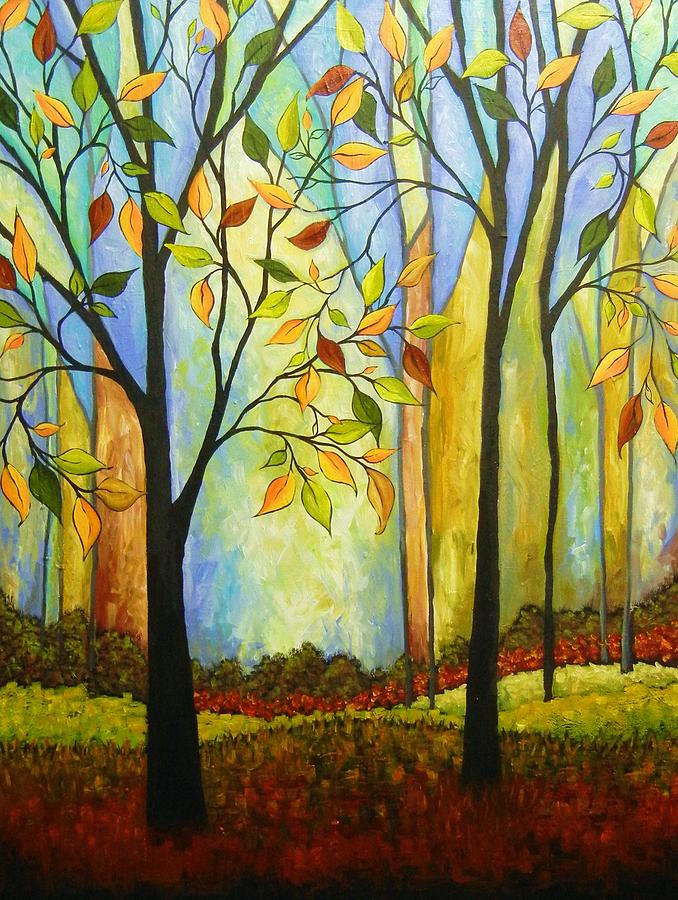 Tree Color Change Painting by Peggy Davis - Fine Art America