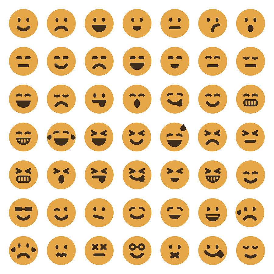 Color emoji icons set 1 Drawing by Calvindexter