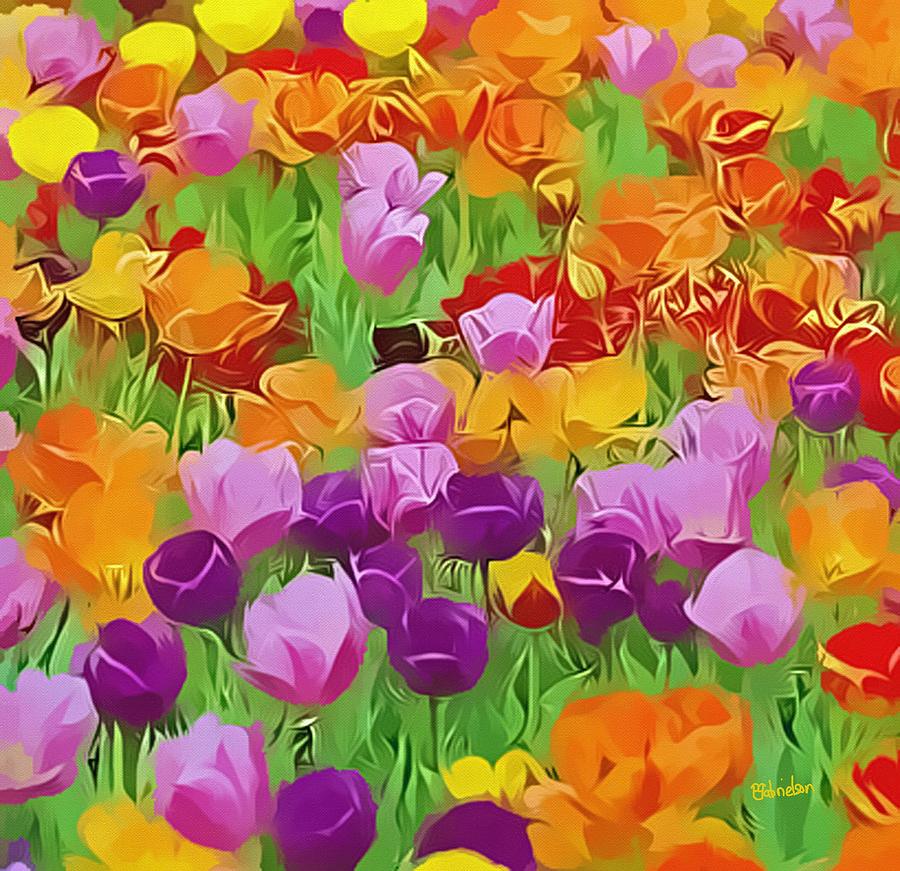 Flower Digital Art - Color Field by Peggy Gabrielson