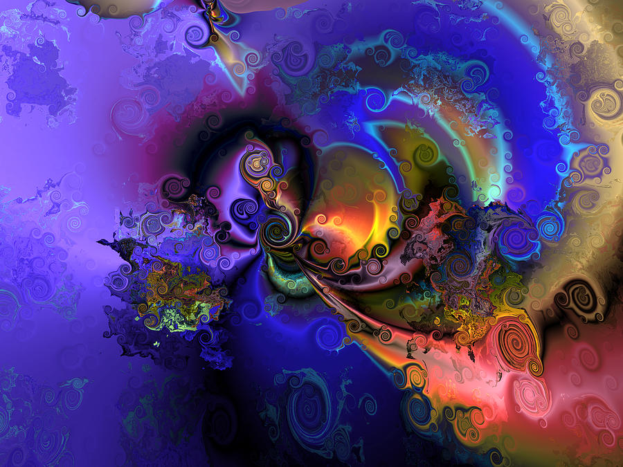 Abstract Digital Art - Color gone amok by Claude McCoy