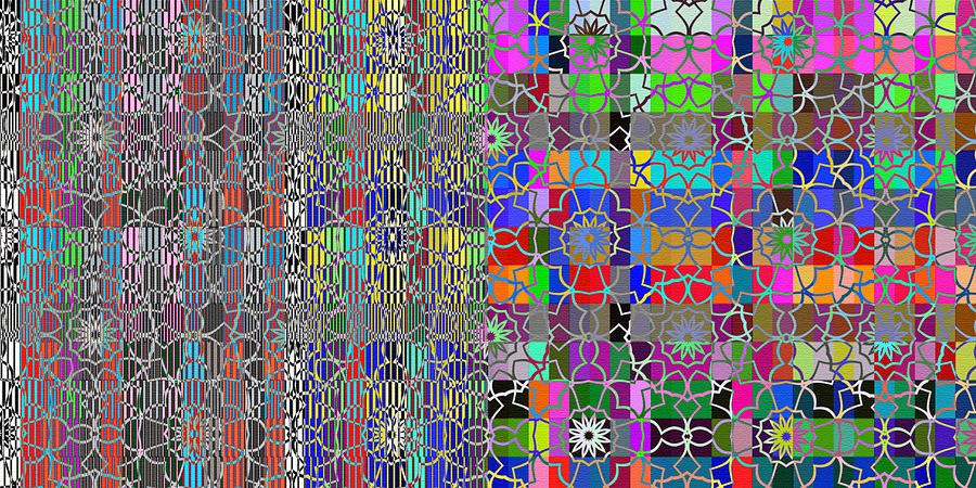 Color Grated Abstract Digital Art by Mary Clanahan - Pixels