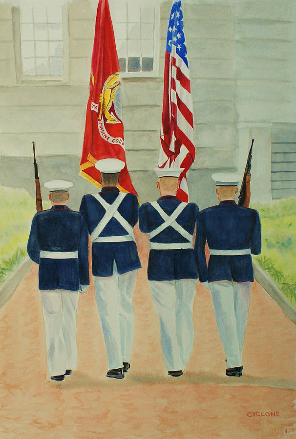 Color Guard Painting by Jill Ciccone Pike