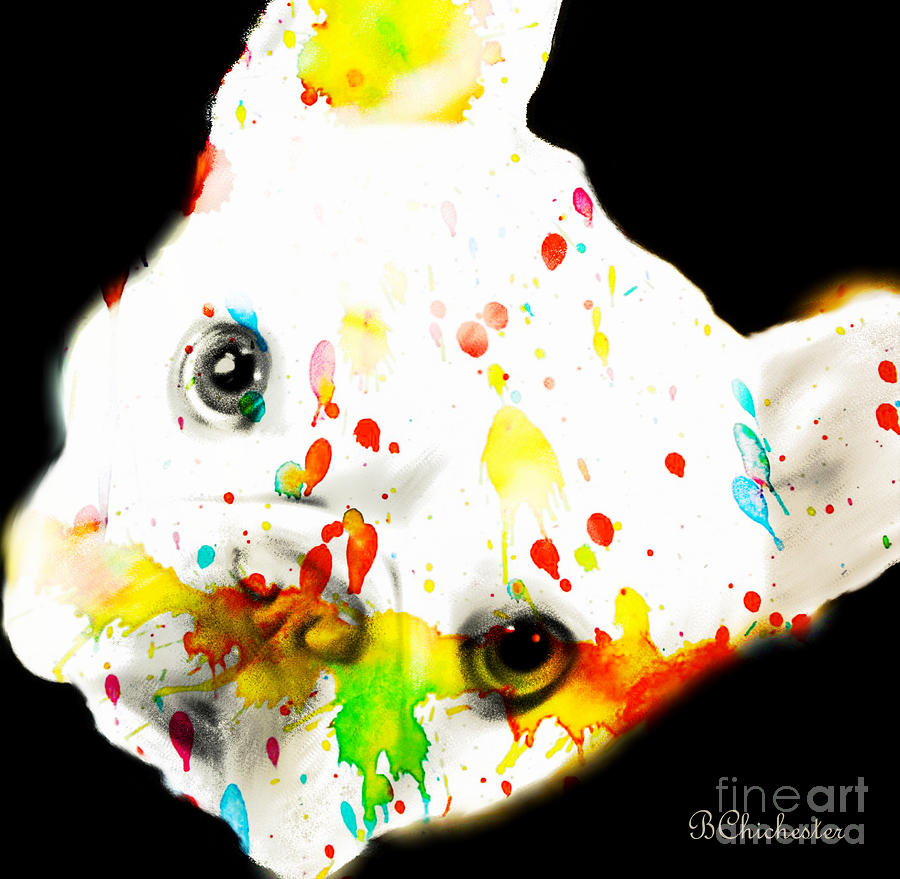 Color Me Frenchie Painting by Barbara Chichester