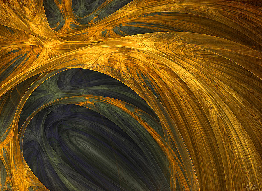 Yellow And Gray Digital Art - Color Of Elegance by Lourry Legarde