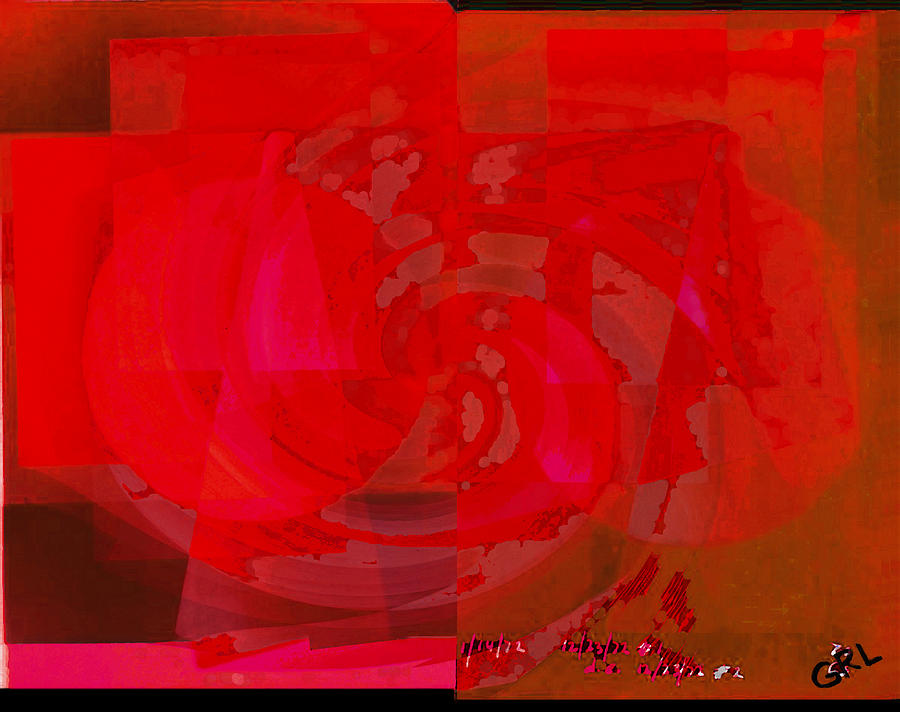 Color Of Red Iv Contemporary Digital Art Painting by G Linsenmayer