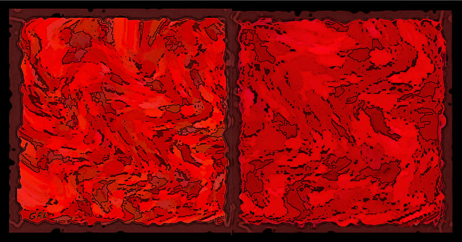 Color Of Red Vi Contemporary Digital Art Painting by G Linsenmayer