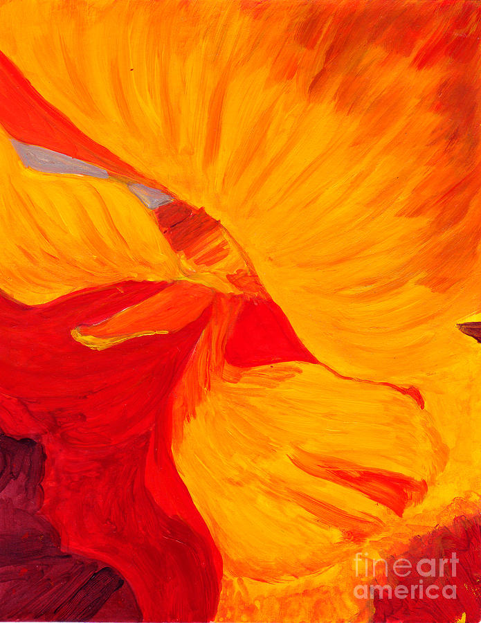 Color Orange Painting by Mukta Gupta