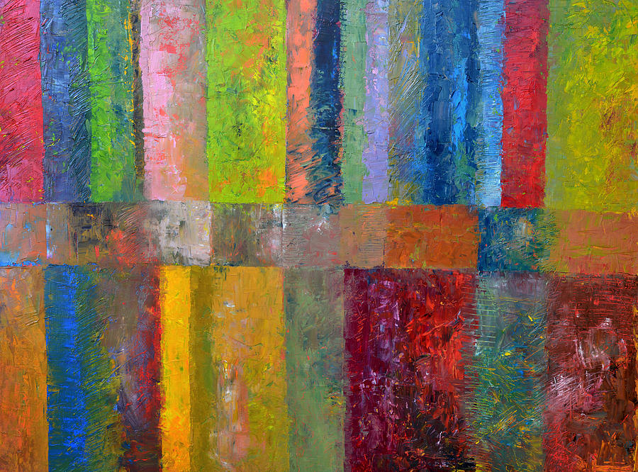 Color Panel Abstract lll Painting by Michelle Calkins