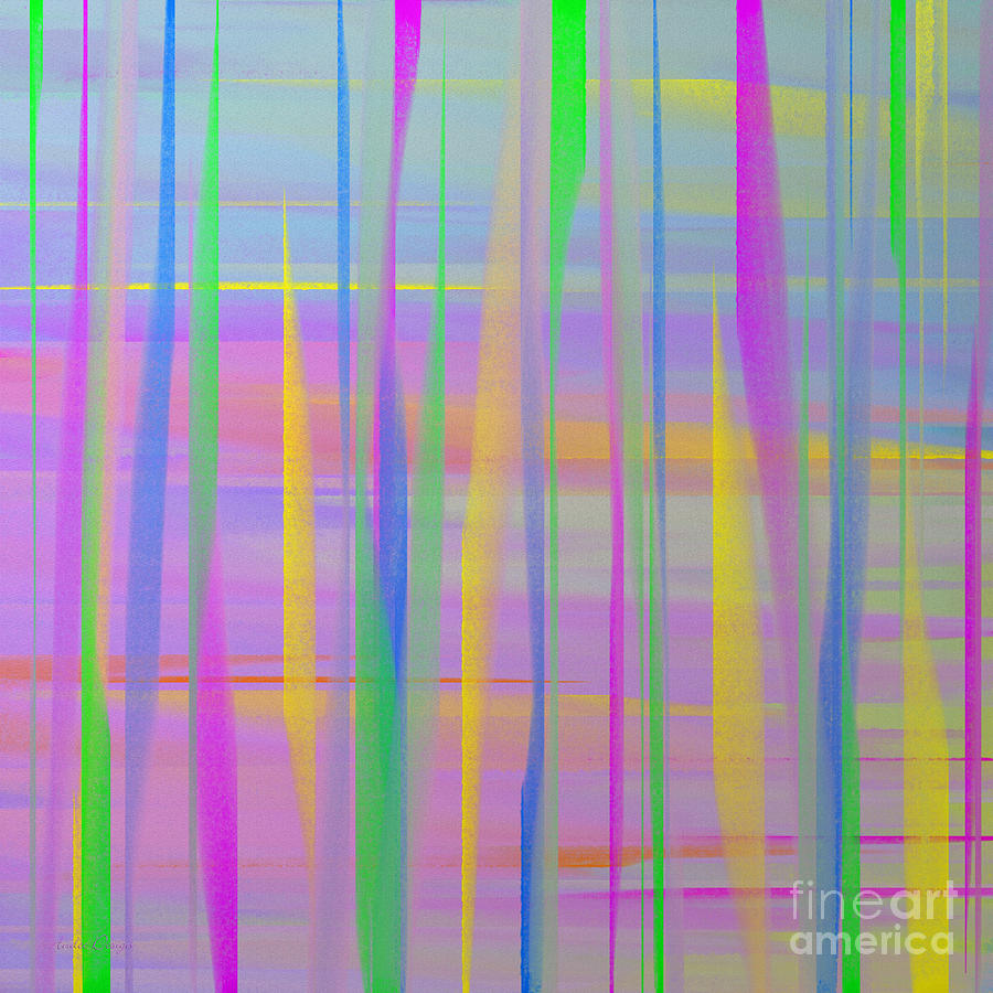 Color Reef Abstract Square Digital Art by Andee Design