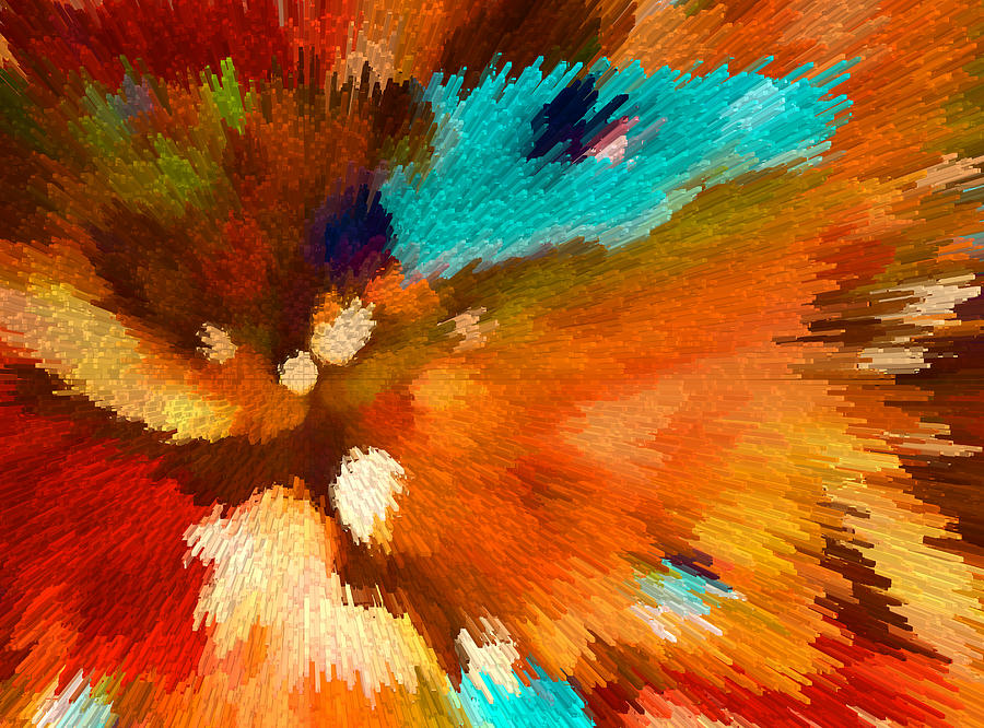 Color Shock 1 - Vibrant Digital Painting Digital Art by Sharon Cummings